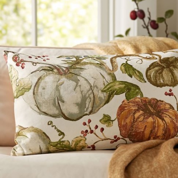 Pottery Barn Accents Pottery Barn Watercolor Painted Fall Harvest